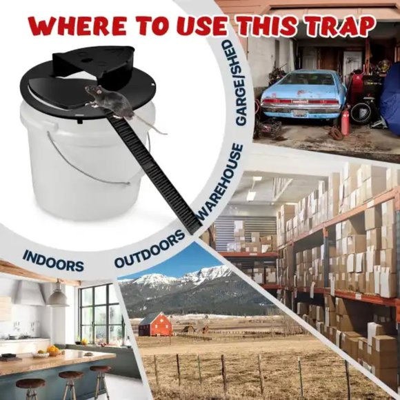 slip and flip 5 gallon bucket mouse trap set - Picture 3 of 3